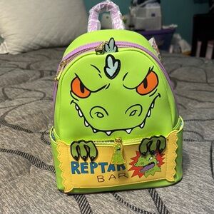 Loungefly Reptar Bar Backpack Green and Orange